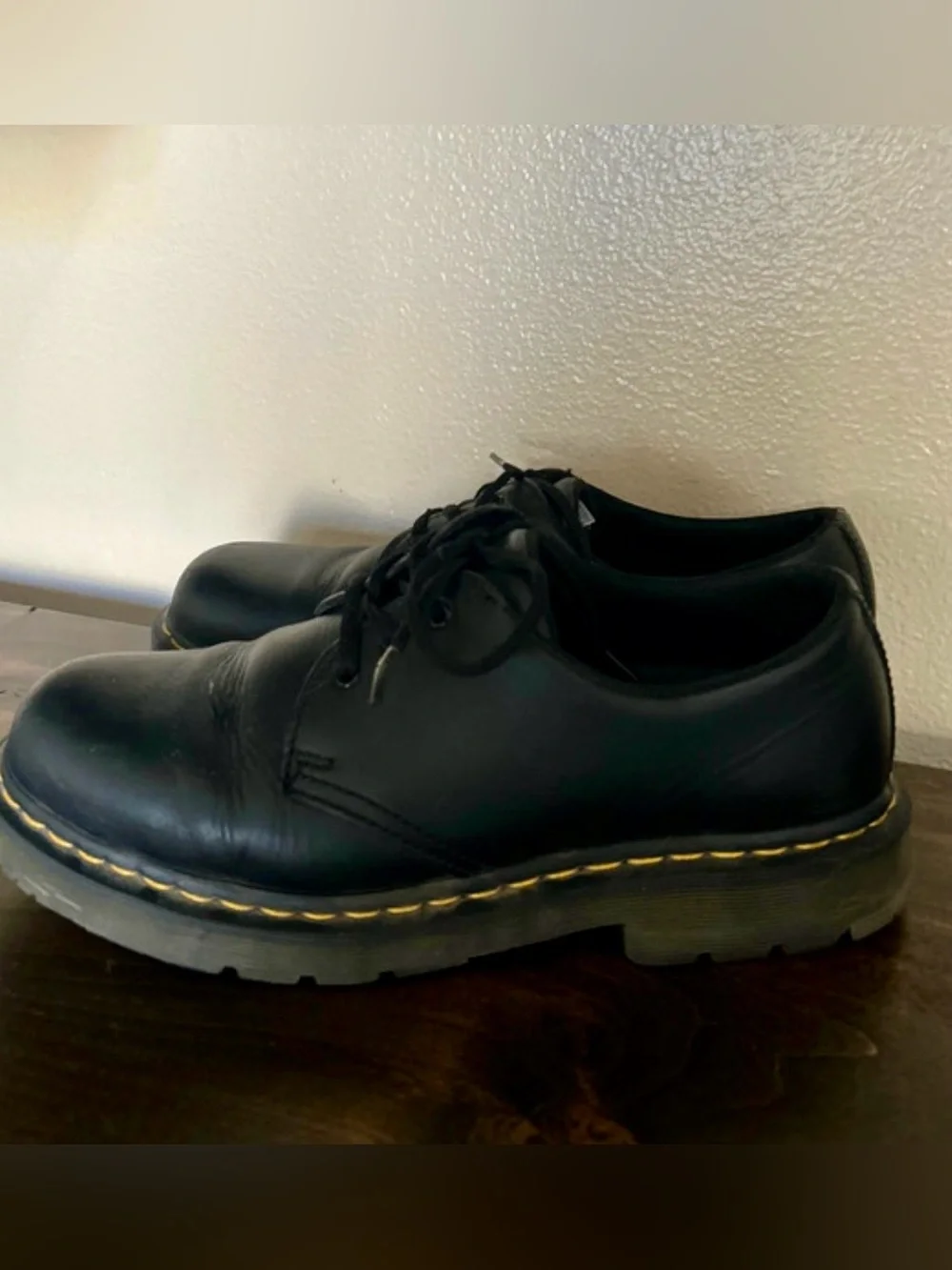 Doc Dr. Martens Men’s Safety Black Leather Shoes 11